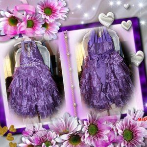 Girl's Pageant Competition Gown Beautifully Beaded